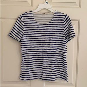 Blue and white striped nursing top